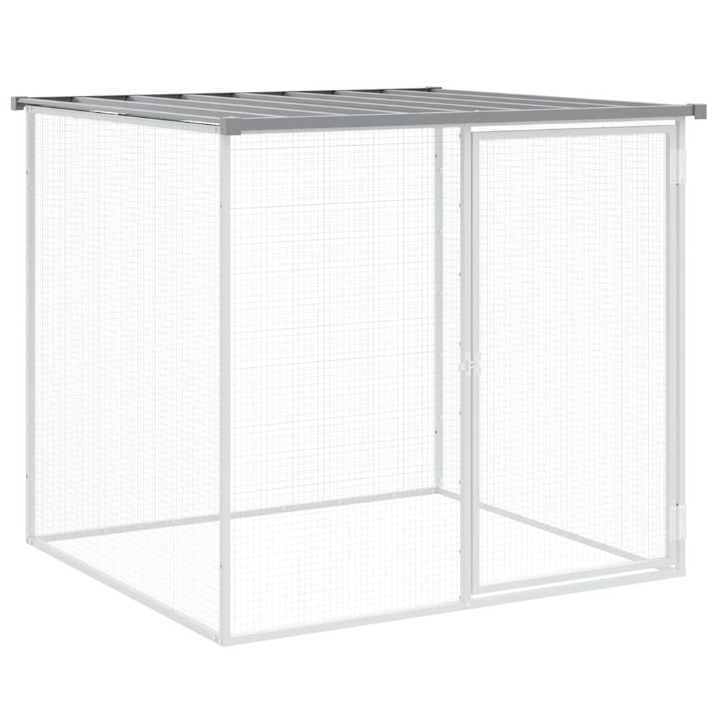 VIDAXL -Hühnchenstall mit Dach 103x98x90 cm verzinkter Stahl hellgrau