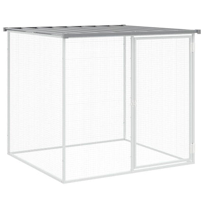 VIDAXL -Hühnchenstall mit Dach 103x98x90 cm verzinkter Stahl hellgrau