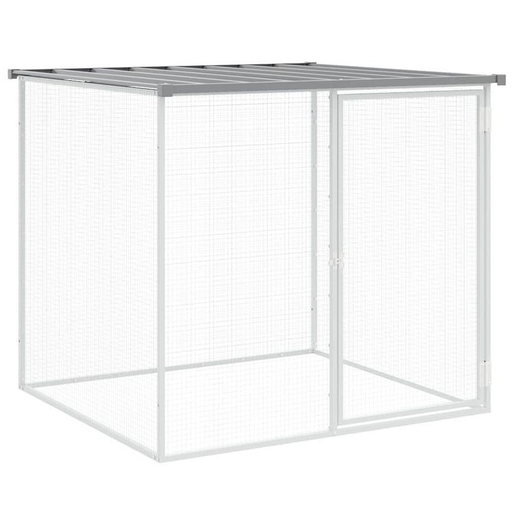 VIDAXL -Hühnchenstall mit Dach 103x98x90 cm verzinkter Stahl hellgrau