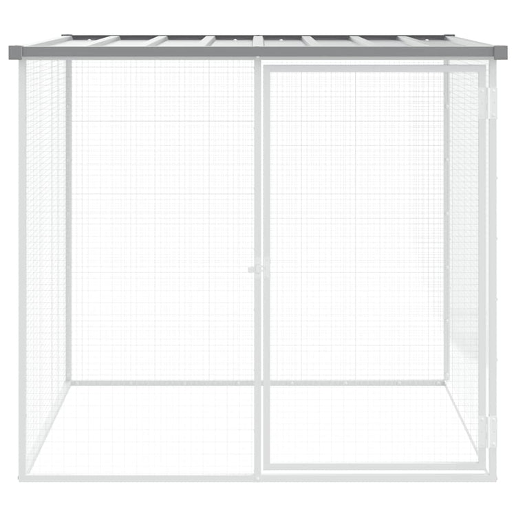 VIDAXL -Hühnchenstall mit Dach 103x98x90 cm verzinkter Stahl hellgrau