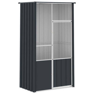 Vidaxl Vogelkäfig 115x78x200 cm verzinkter Stahl -Anthrazitfarbe