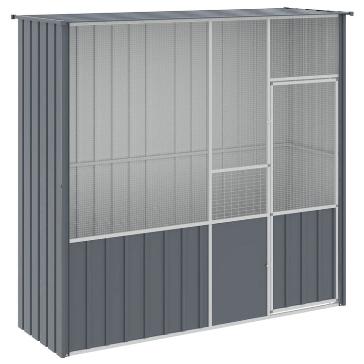 VIDAXL -Vogelkäfig 215x78x200 cm verzinkter Stahl -Anthrazit -Verschärfen
