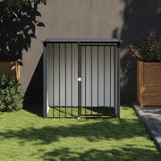 Vidaxl Hundedach mit Dach 110x103x109 cm verzinkter Stahl schwarz - afbeelding 1