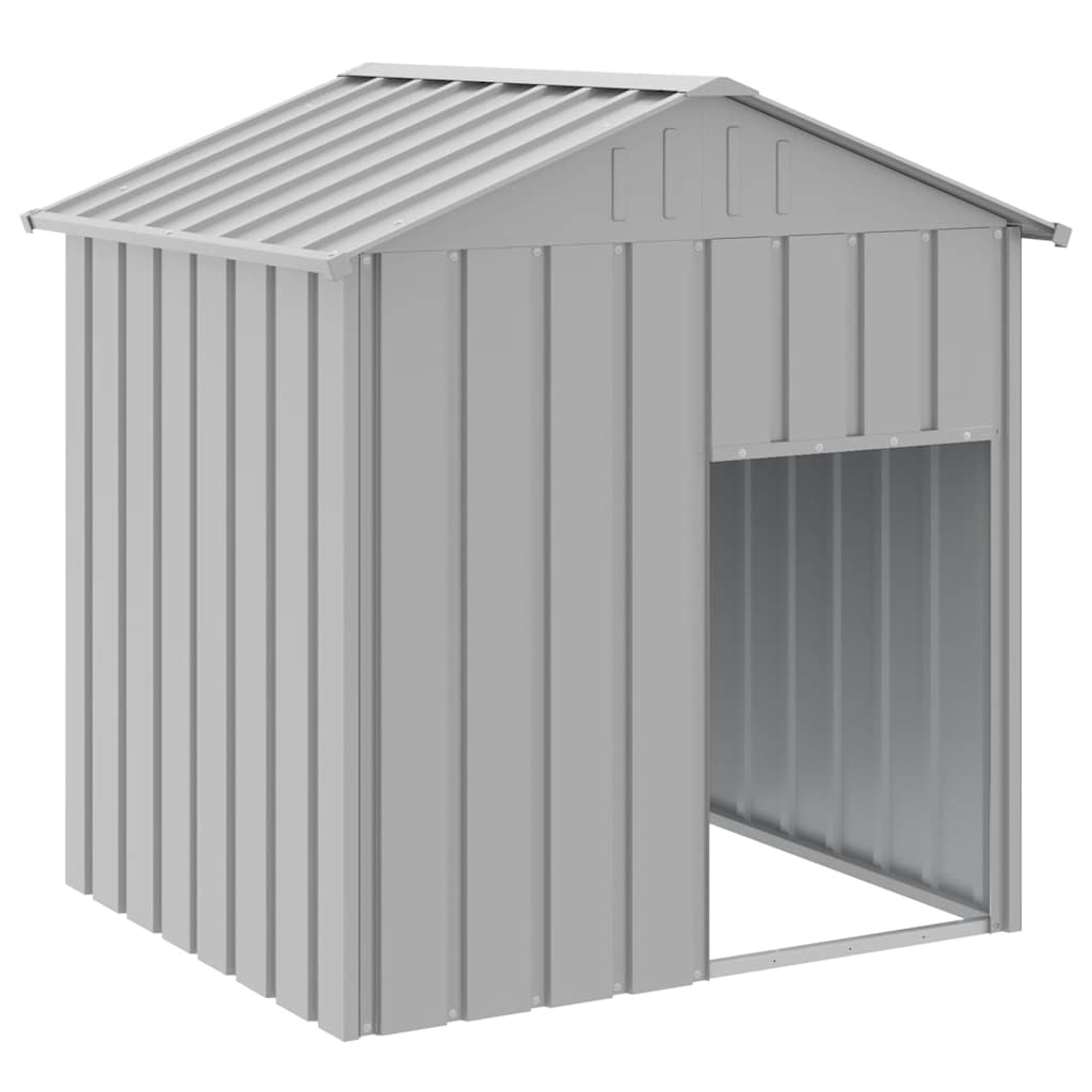 VIDAXL DOGOFT mit Dach 117x103x123 cm verzinkter Stahl