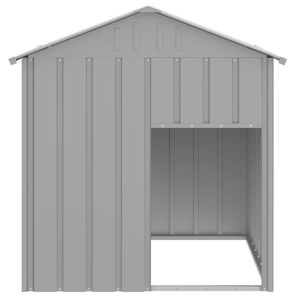 VIDAXL DOGOFT mit Dach 117x103x123 cm verzinkter Stahl