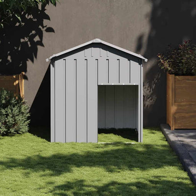 VIDAXL DOGOFT mit Dach 117x103x123 cm verzinkter Stahl