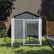 VIDAXL -Hundedach mit Dach 117x201x123 cm verzinkter Stahl -Anthrazit