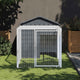 Vidaxl Chicken Coop mit Lauf 117x201x123 cm verzinkter Stahl -Anthrazit