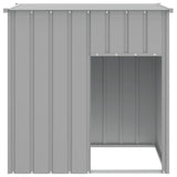 Vidaxl Hundedach mit Dach 110x103x109 cm verzinkter Stahl grau - afbeelding 3