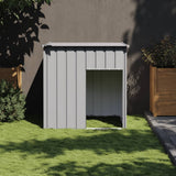 Vidaxl Hundedach mit Dach 110x103x109 cm verzinkter Stahl grau - afbeelding 1