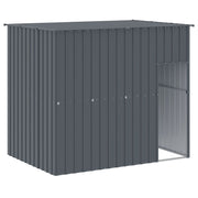 VIDAXL -Hundedach mit Dach 214x153x181 cm verzinkter Stahl -Anthrazit - afbeelding 2