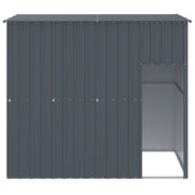 VIDAXL -Hundedach mit Dach 214x153x181 cm verzinkter Stahl -Anthrazit - afbeelding 3
