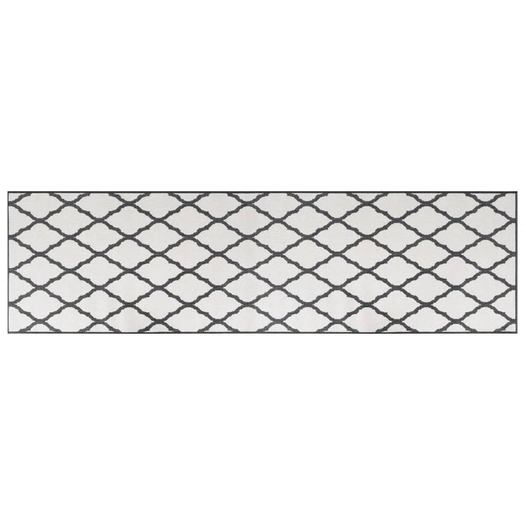 Vidaxl Outdoor Teppich reversibler 80x250 cm grau und weiß