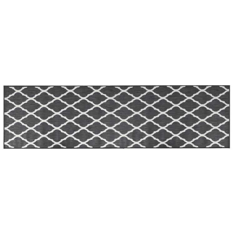 Vidaxl Outdoor Teppich reversibler 80x250 cm grau und weiß