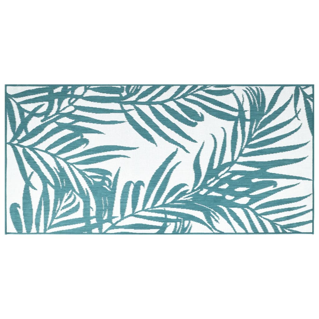 Vidaxl Outdoor Teppich Reversible 80x150 cm Aqua und Weiß