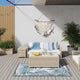 Vidaxl Outdoor Teppich Reversible 80x150 cm Aqua und Weiß
