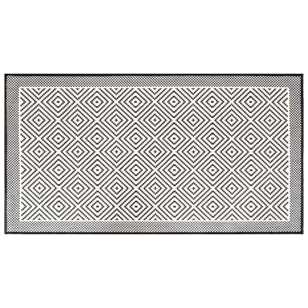 Vidaxl außerhalb des Teppichs reversibler 80x150 cm grau und weiß