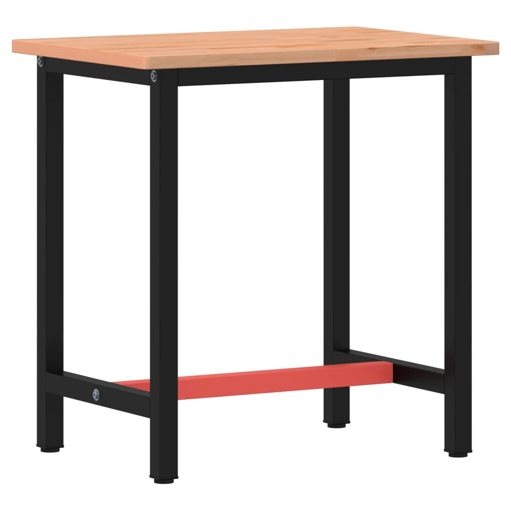 Vidaxl Workbench 80x55x81,5 cm Festes Buchenholz und Metall