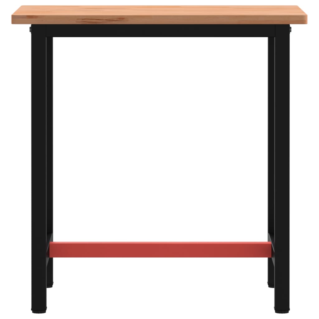 Vidaxl Workbench 80x55x81,5 cm Festes Buchenholz und Metall