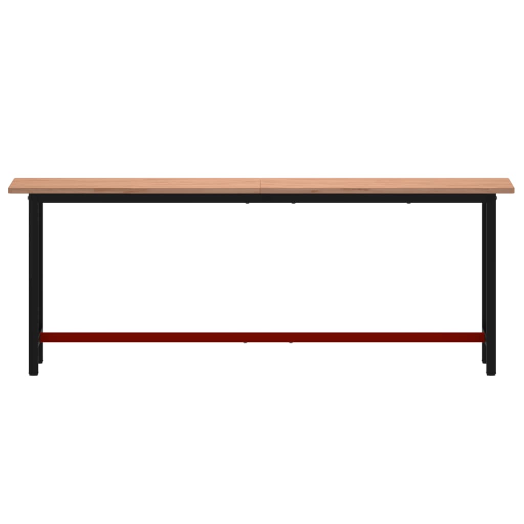 Vidaxl Workbench 220x55x81,5 cm Festes Buchenholz und Metall