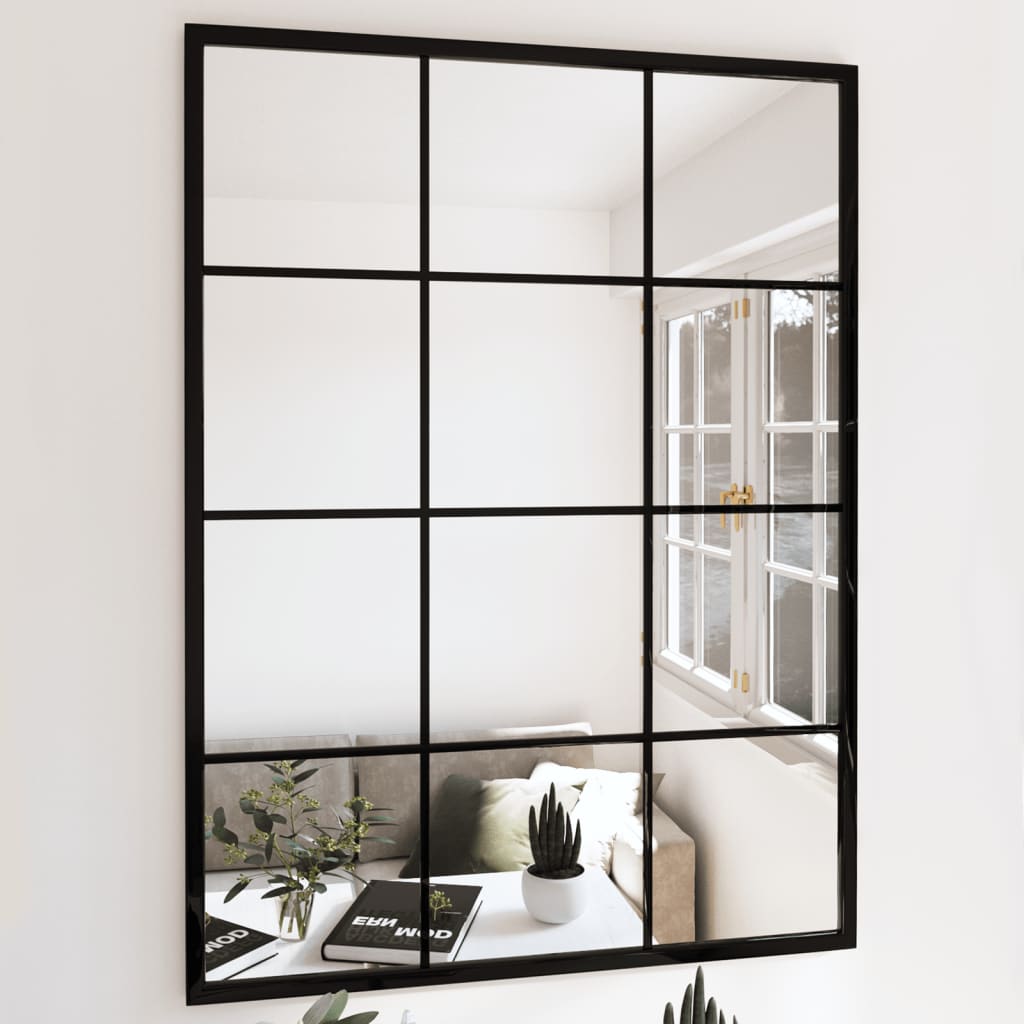 Vidaxl Wandspiegel 2 ST 80x60 cm Metallschwarz