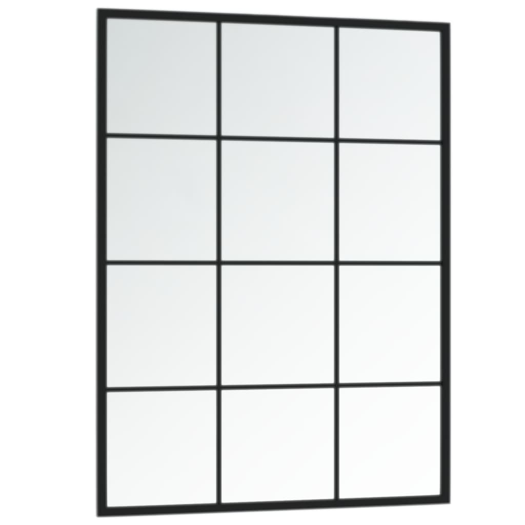 Vidaxl -Wandspiegel 3 ST 80x60 cm Metallschwarz