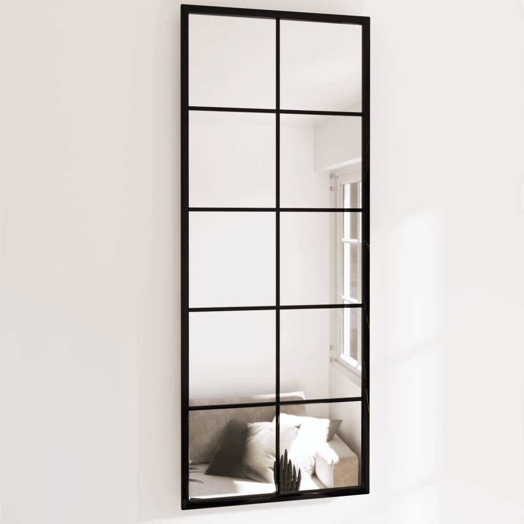 Vidaxl -Wandspiegel 2 PCs 100x40 cm Metallschwarz