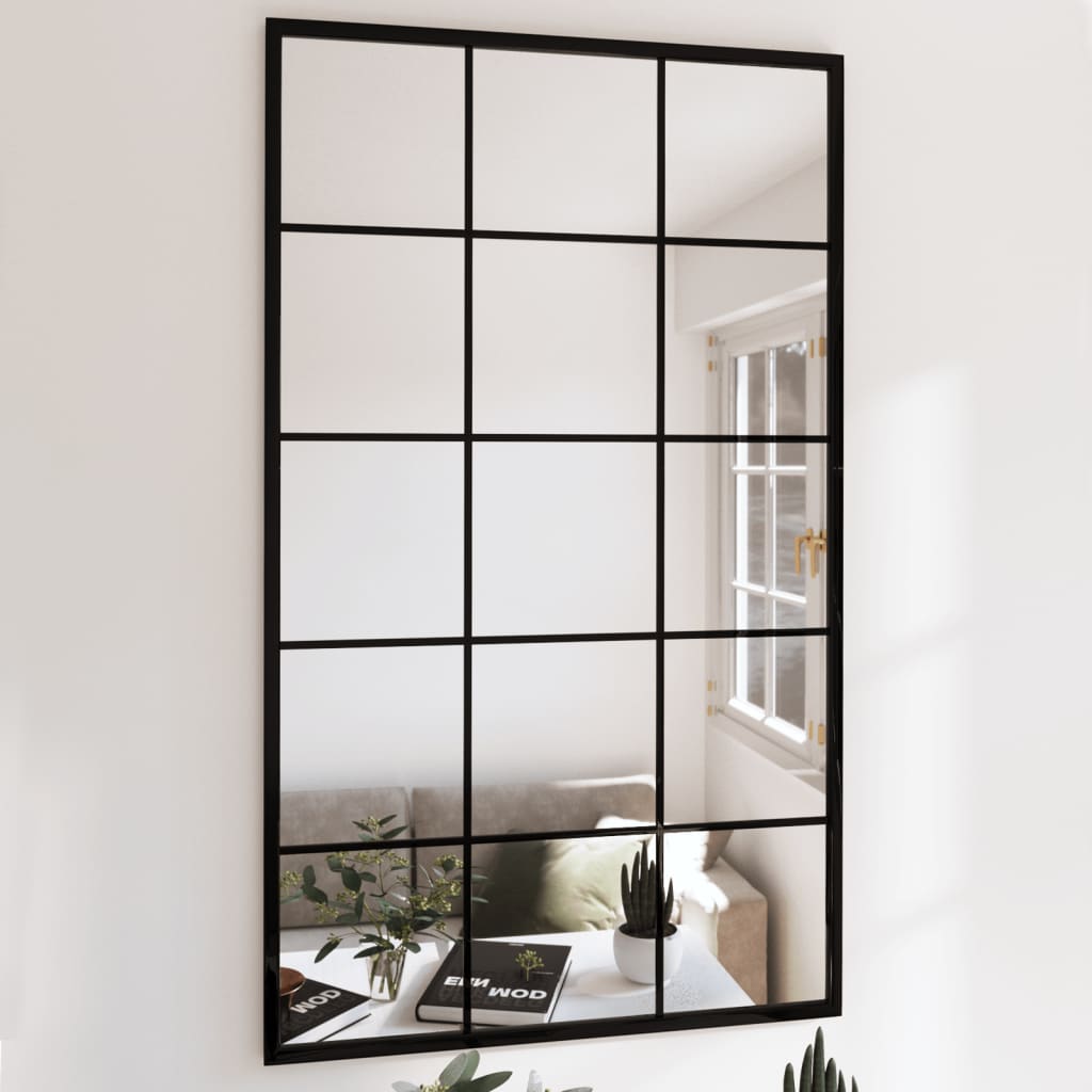 Vidaxl -Wandspiegel 3 ST 100x60 cm Metallschwarz
