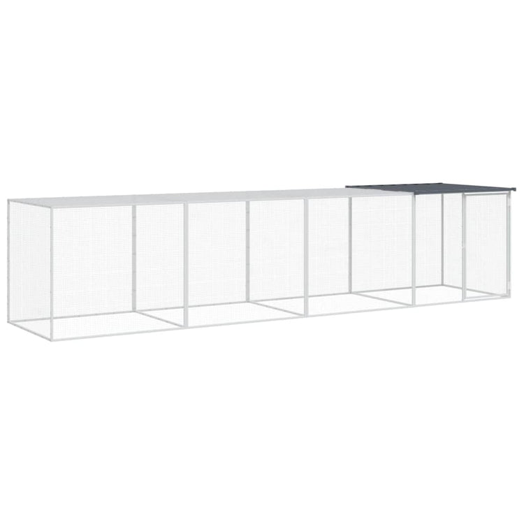 VIDAXL -Hühnchenstall mit Dach 403x98x90 cm verzinkter Stahl -Anthrazit