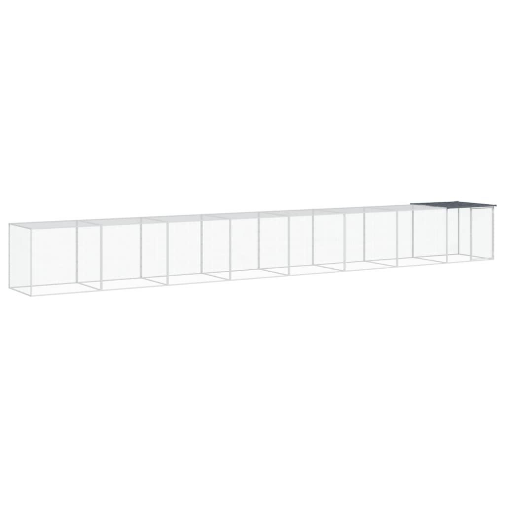 VIDAXL -Hühnchen -Stall mit Dach 803x98x90 cm verzinkter Stahl -Anthrazit