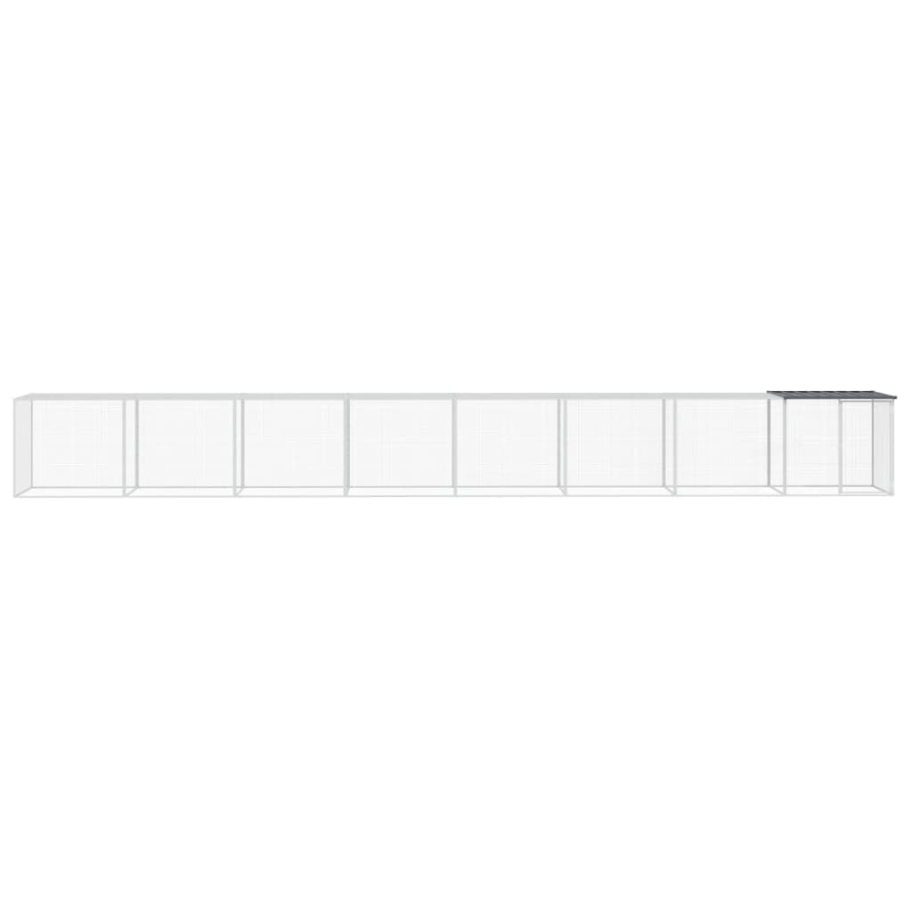 VIDAXL -Hühnchen -Stall mit Dach 803x98x90 cm verzinkter Stahl -Anthrazit