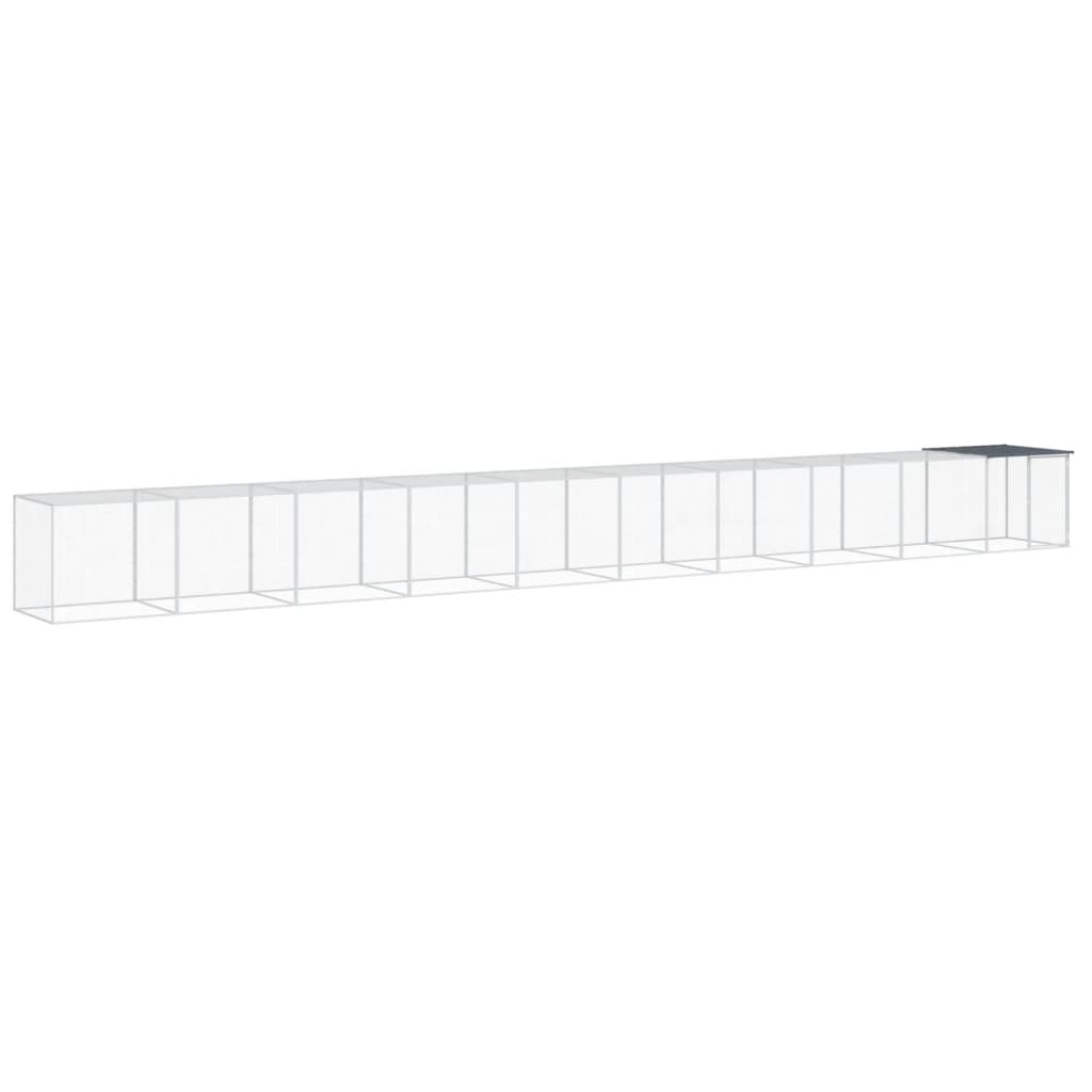 VIDAXL -Hühnchen -Stall mit Dach 1003x98x90 cm verzinkter Stahl -Anthrazit