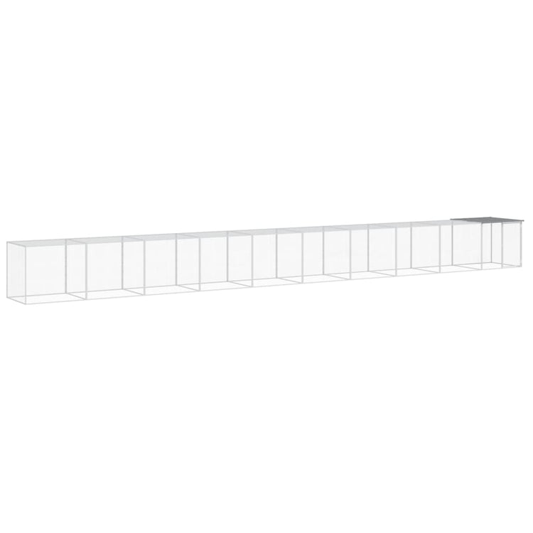 VIDAXL -Hühnchenstall mit Dach 1003x98x90 cm verzinkter Stahl hellgrau