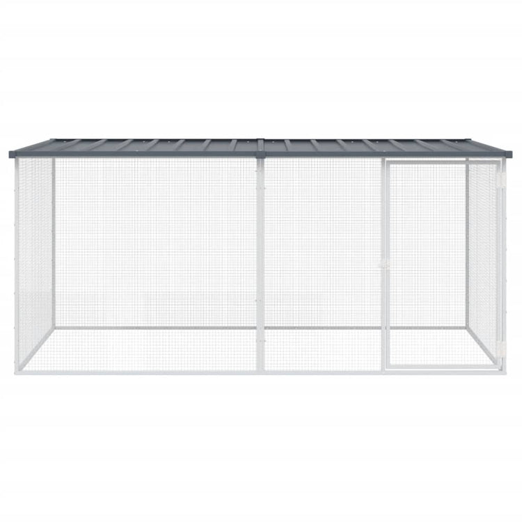 VIDAXL -Hühnchen -Stall mit Dach 203x98x90 cm verzinkter Stahl -Anthrazit