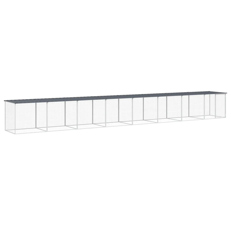 VIDAXL -Hühnchen -Stall mit Dach 803x98x90 cm verzinkter Stahl -Anthrazit