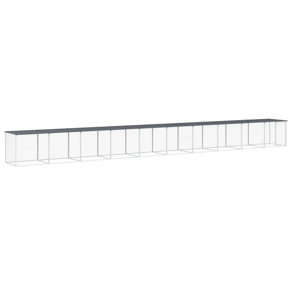 VIDAXL -Hühnchen -Stall mit Dach 1003x98x90 cm verzinkter Stahl -Anthrazit