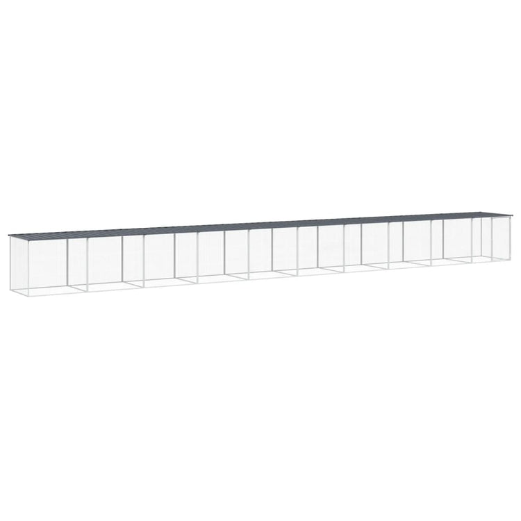 VIDAXL -Hühnchen -Stall mit Dach 1003x98x90 cm verzinkter Stahl -Anthrazit