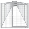 Vidaxl Hundedach mit Dach 117x1221x123 cm Stahl hellgrau