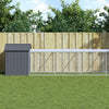 Vidaxl Chicken Coop mit Lauf 117x813x123 cm verzinkter Stahl -Anthrazit