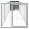 VIDAXL -Hundedoft mit Lauf 110x609x110 cm verzinkter Stahl -Anthrazit