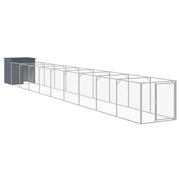 Vidaxl Dog Loft mit Run 110x1017x110 cm Stahl Anthrazit -Colored - afbeelding 2