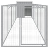 Vidaxl Hundedach mit Lauf 110x609x110 cm Stahl hellgrau