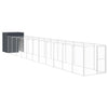 Vidaxl Dog Loft mit Run 165x1271x181 cm Stahlanthrazit