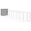 Vidaxl Hundedach mit 165x1.067x181 cm Stahl hellgrau