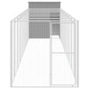 Vidaxl Hundedach mit 165x1.067x181 cm Stahl hellgrau