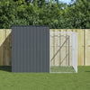 VIDAXL -Hundedach mit Lauf 214x253x181 cm verzinkter Stahl -Anthrazit