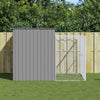 Vidaxl Hundedach mit Lauf 214x253x181 cm Stahl hellgrau