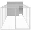 Vidaxl Hund Loft mit Lauf 214x661x181 cm Stahl hellgrau