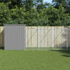 Vidaxl Hund Loft mit Lauf 214x661x181 cm Stahl hellgrau