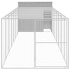 Vidaxl Hund Loft mit Lauf 214x865x181 cm Stahl hellgrau